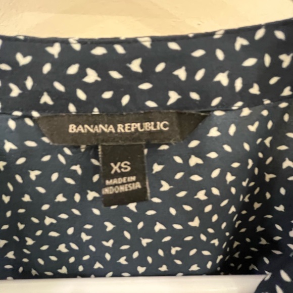 Wrap around navy work blouse - Picture 3 of 6